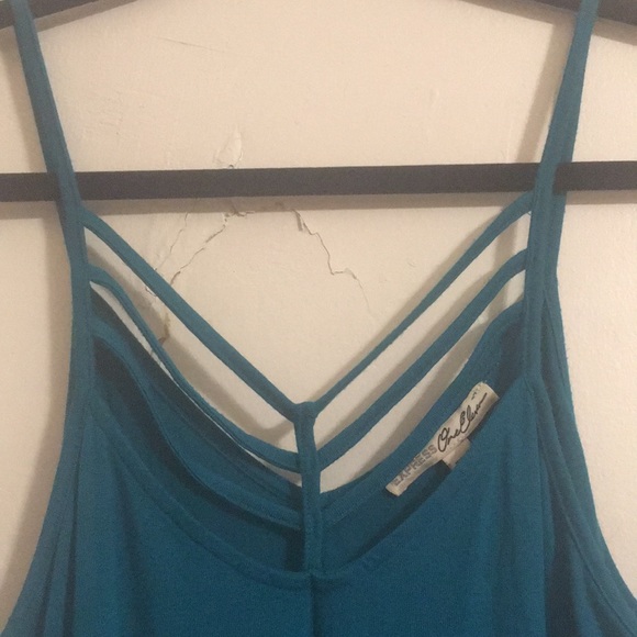 Flowy, bright EXPRESS Turquoise Tank Top (size M) - Picture 4 of 8